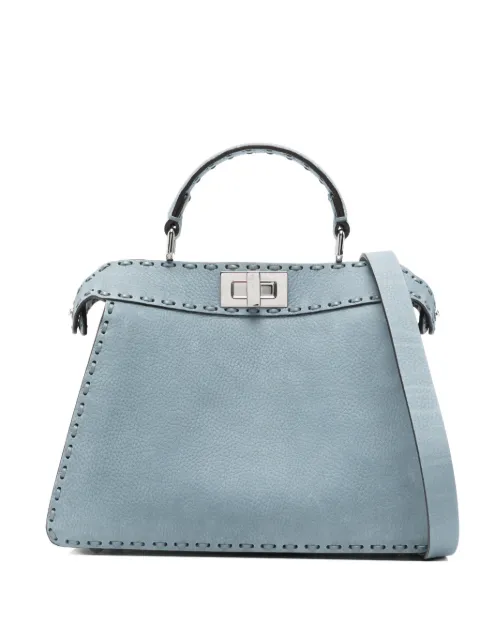 FENDI small Peekaboo ISeeU tote bag Blue 8BN327AVQQ