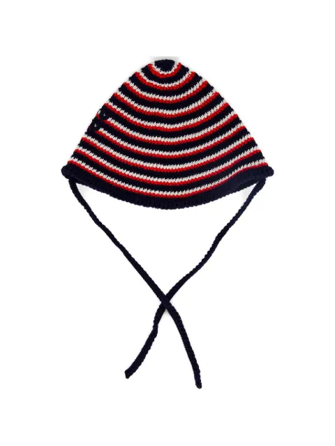Miu Miu knitted cotton hat Blue 5HC3262IH7
