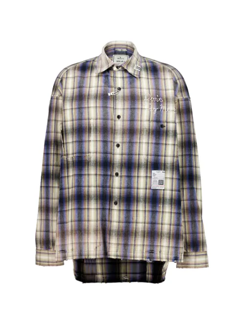 Maison MIHARA YASUHIRO check cotton shirt Neutrals J16SH181