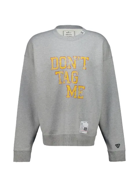 Maison MIHARA YASUHIRO slogan-print distressed-effect sweatshirt Grey J16PO782