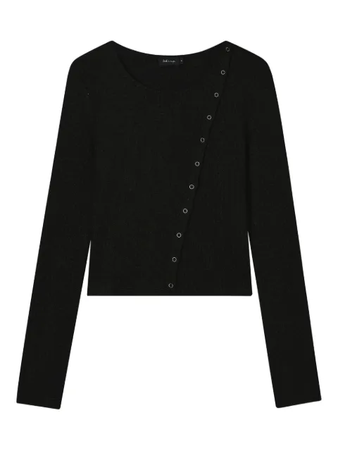tout a coup button asymmetric top Black M625AW5
