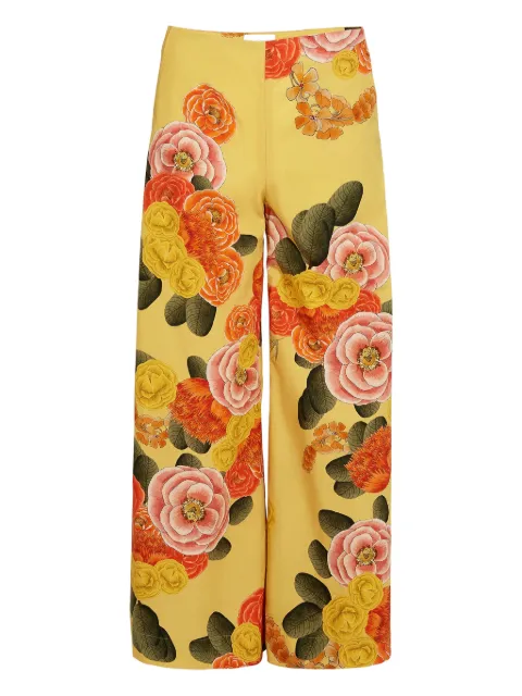 Giambattista Valli floral trousers Yellow 26SSPVME318547PRI