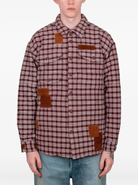 STORY mfg. Harvest patchwork overshirt Brown SAW25JAHVSHALWCP