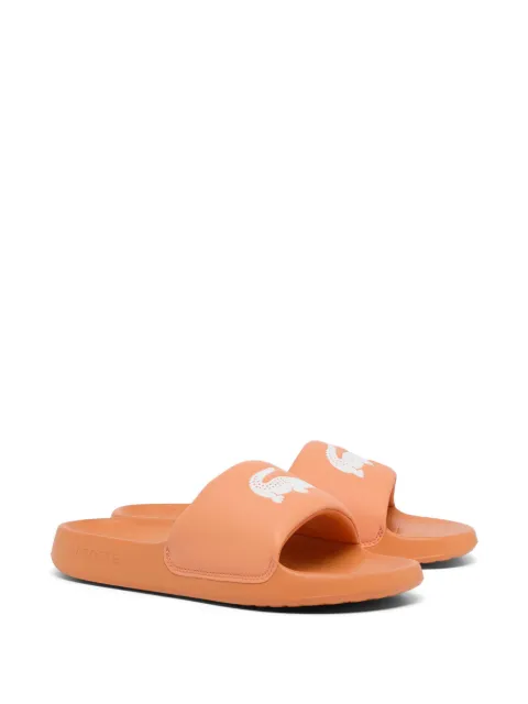 Lacoste Serve crocodile-embossed slides Orange 51CMA0017