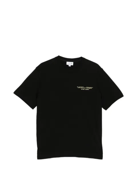 Lacoste embroidered crew neck T-shirt Black TH1425
