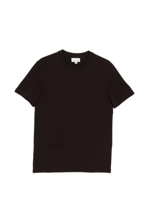 Lacoste logo-patched crewneck T-shirt Brown TH8174