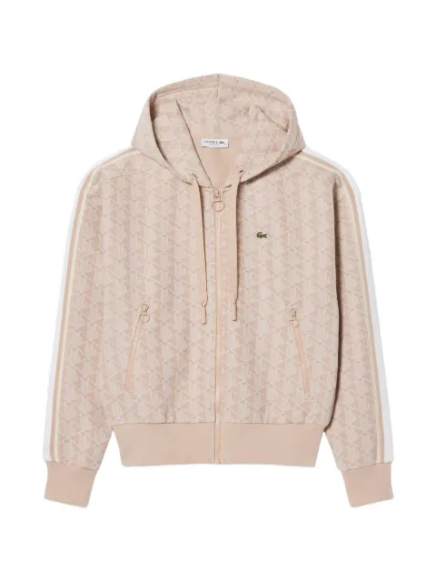 Lacoste geometric-monogram hoodie Neutrals SF7606