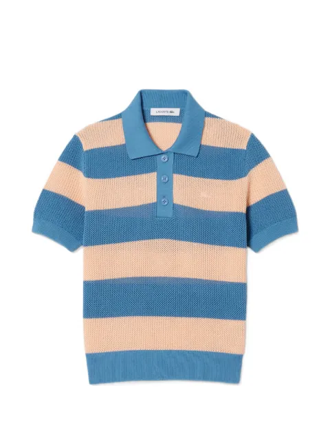 Lacoste striped mesh polo shirt Blue AF9847
