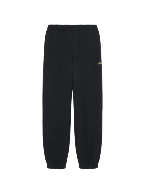 Lacoste logo-patch pintuck track pants Black XH1574