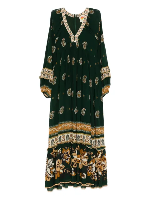 FARM Rio Ayla floral-print maxi dress Green 351135