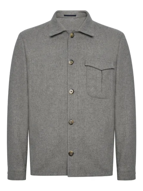 FRANZESE COLLECTION button patch-pocket jacket Grey 2OS6ZAATXMUNUI20