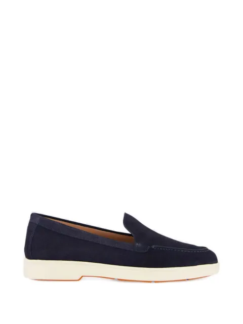 Santoni suede loafers Blue WUYA58856TISNPYLU60
