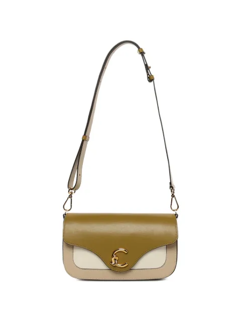 Coccinelle C-Me flap charm leather shoulder bag Green E1U4H120301