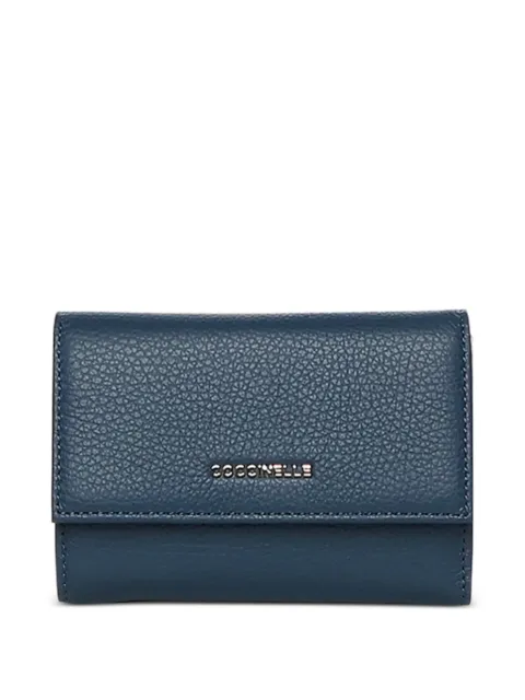 Coccinelle logo-plaque leather wallet Blue E2MW5116601