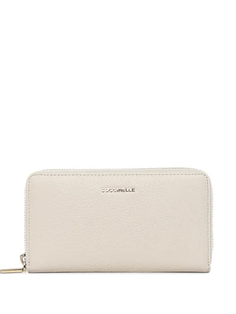 Coccinelle zip leather wallet White E2MW5113201