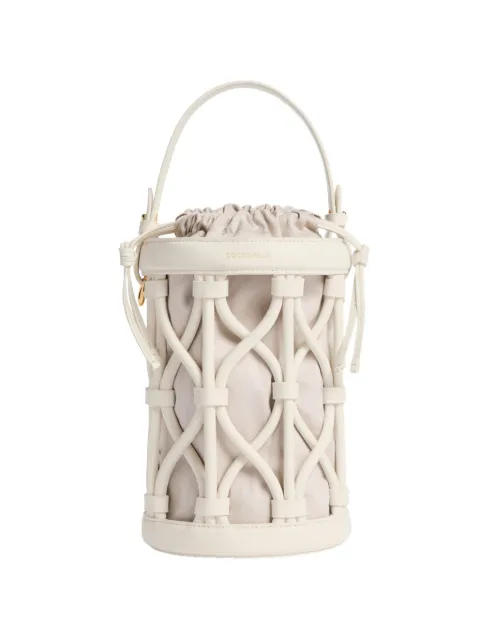 Coccinelle small Koi woven-design bucket bag Neutrals E1U2P230101