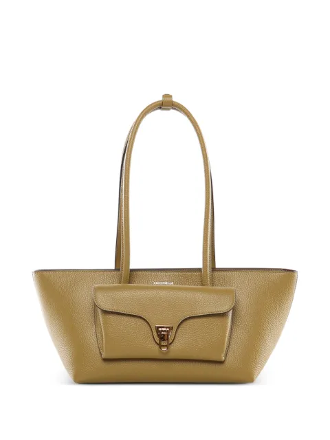 Coccinelle Turnlock Pocket Tote Bag Neutrals E1T8A110301