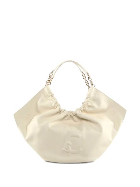 Coccinelle chain-handle leather tote bag White E1U5F110201