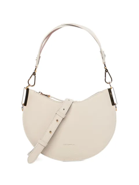 Coccinelle small zip leather shoulder bag Neutrals E1QKF130301