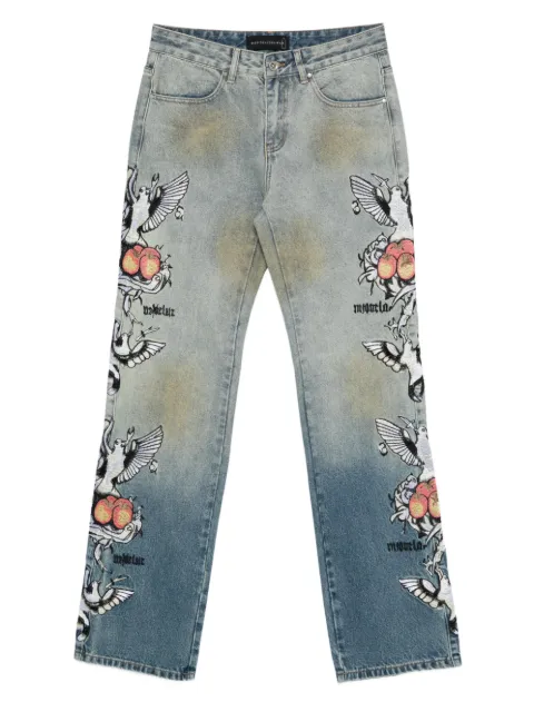 Who Decides War Dove embroidered-detail jeans Blue 1120720009FW25