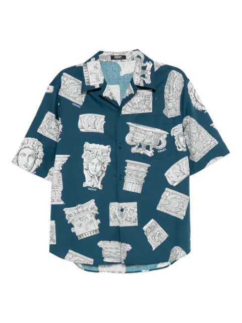 Versace cotton poplin shirt Blue 10202931A16839