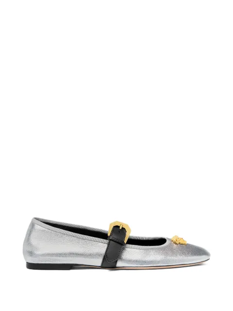 Versace La Medusa metallic ballerinas Silver 10217101A16241