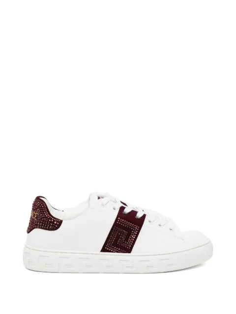 Versace Greca embellished nylon sneakers White 10135681A11545