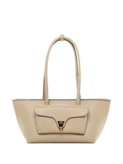 Coccinelle external-pocket leather tote bag Neutrals E1T8A110301