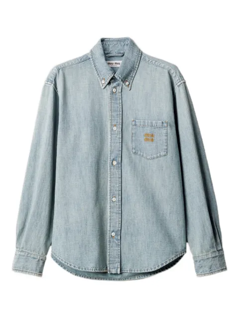 Miu Miu chambray shirt Blue GWC133SOOO18JI