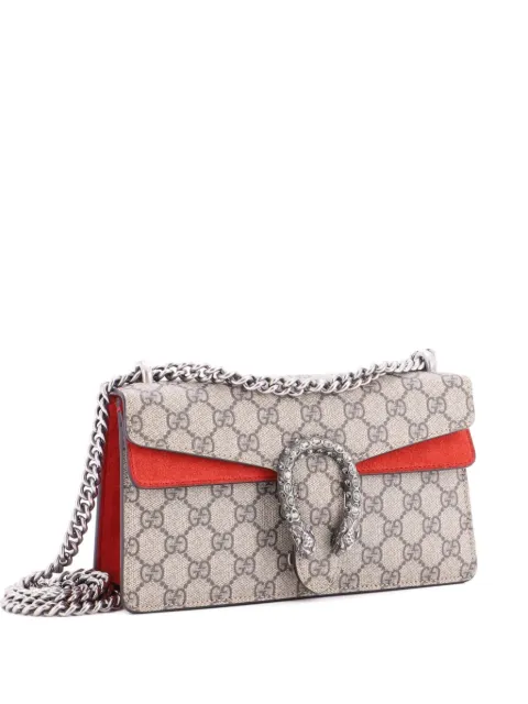 Gucci Pre-Owned Dionysus Bag GG Coated Canvas with Crystal Embellished Metal Small shoulder bag Brown 94QU8M5JG28VZFHT