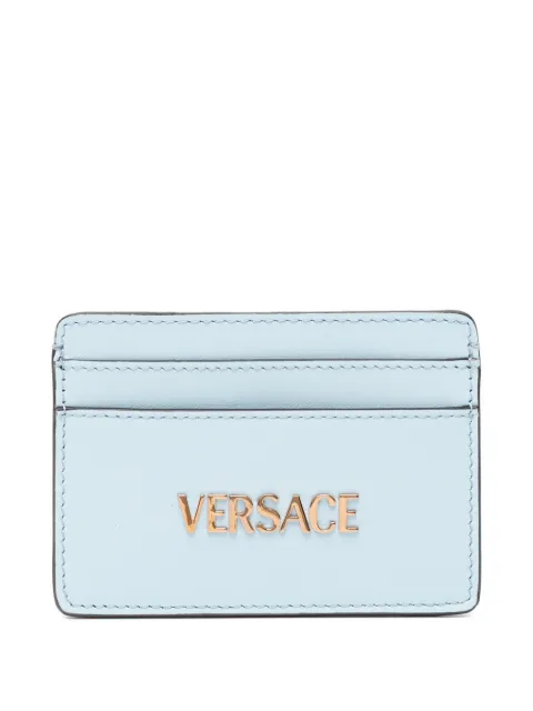 Versace tag leather card holder Blue 10200811A13677
