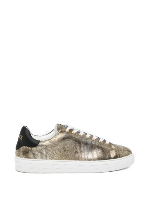 Versace Greca lizard-effect sneakers Gold 10144601A16628