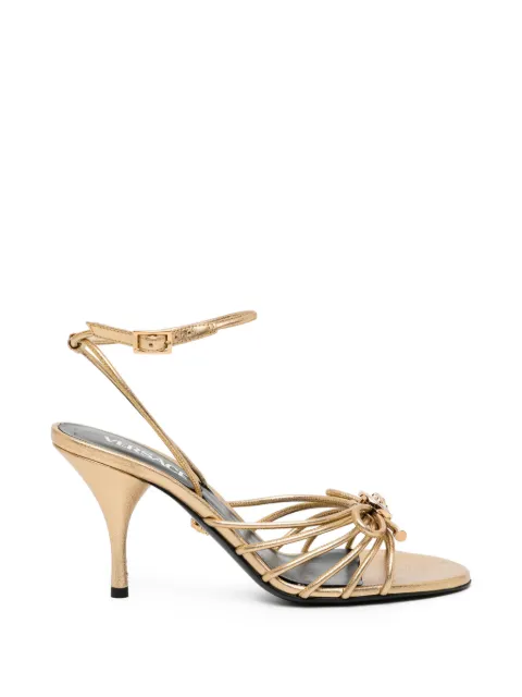 Versace Opera bow metallic sandals 85 mm Gold 10223251A08539
