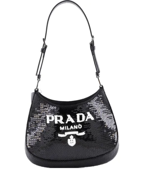 Prada Pre-Owned Cleo Sequins Small shoulder bag Black Y6E351B8K2S0APAK