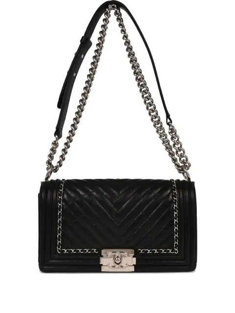 CHANEL Pre-Owned 2017-2018 calfskin shoulder bag Black 196406