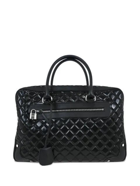 CHANEL Pre-Owned 2014-2015 quilted leather tote bag Black 194346