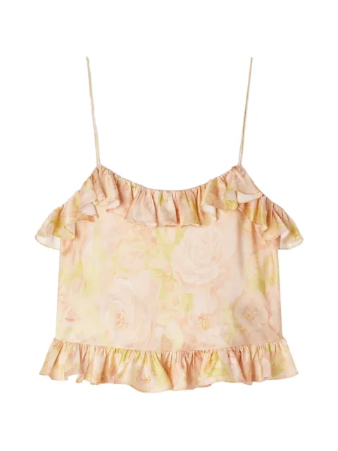 SANDRO flower print crop top Pink SFPTO00924