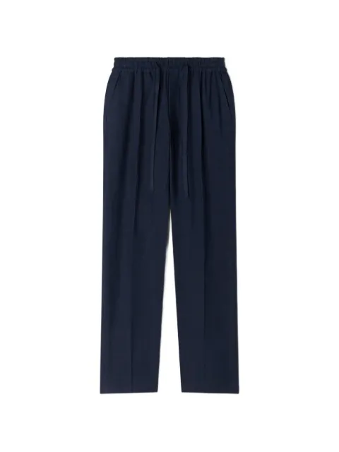 SANDRO straight-leg linen trousers Blue SHPPA01927