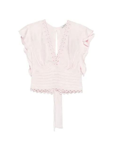 SANDRO floral jacquard crop top Pink SFPTO00921