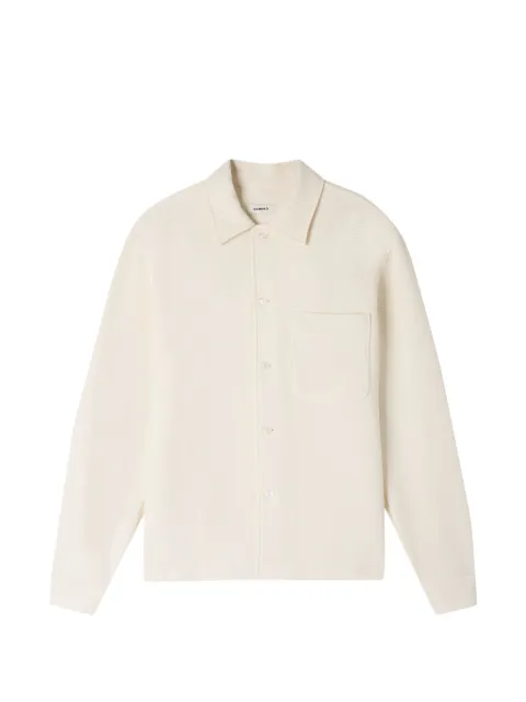 SANDRO textured shark collar shirt White SHPCM01652