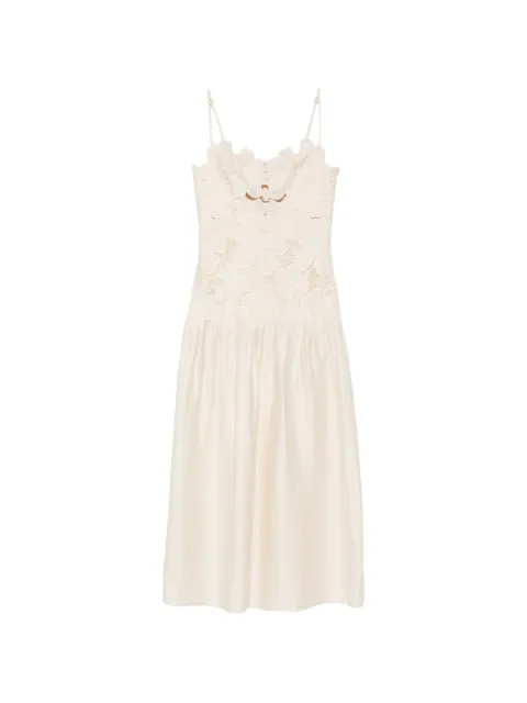 SANDRO guipure midi dress Neutrals SFPRO04756