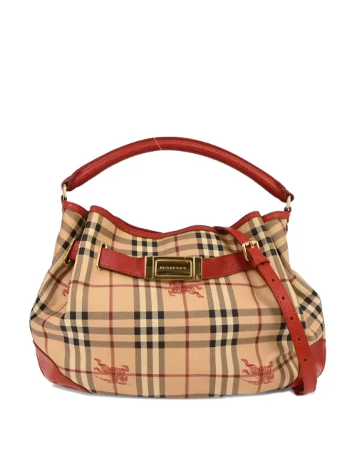 Burberry Pre-Owned 2010s checked tote bag Neutrals AQ00271