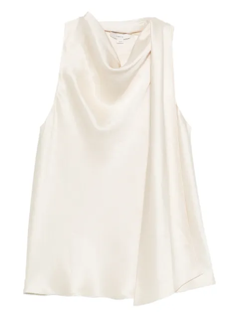 Vince draped sleeveless top Neutrals V156513182098