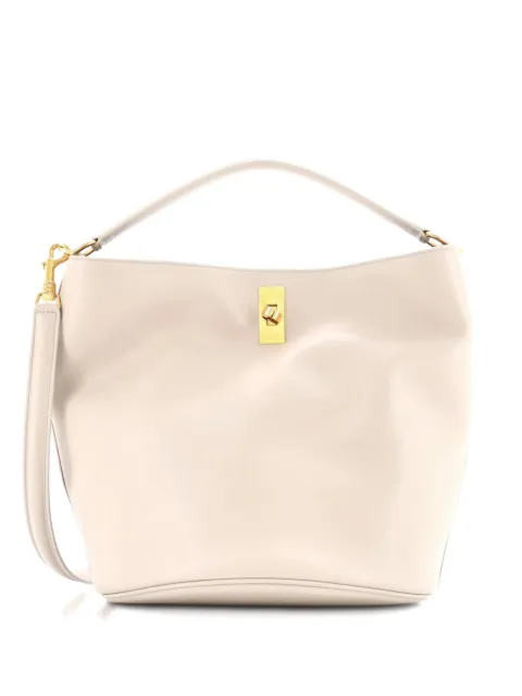 Celine Pre-Owned 16 Bag Leather bucket bag Neutrals OQM7AGXRSUBF5ZDW