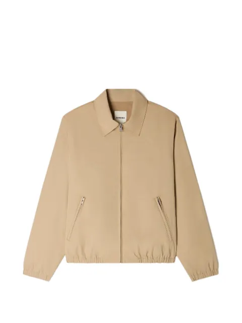SANDRO zip-up cotton jacket Neutrals SHPBL01135