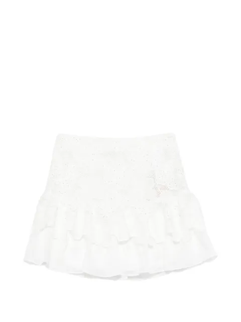SANDRO mini guipure skirt White SFPJU01631