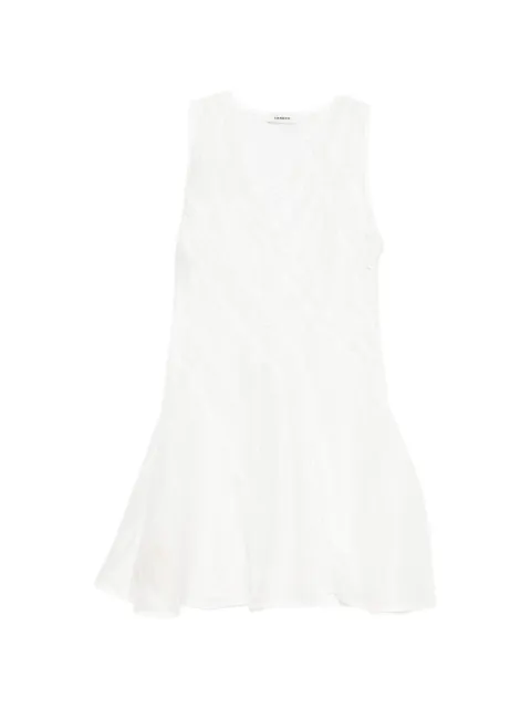 SANDRO mini trimmed linen dress White SFPRO04866