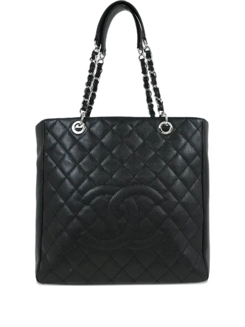 CHANEL Pre-Owned 2013-2014 quilted tote bag Black 134910