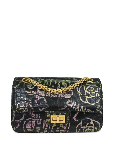 CHANEL Pre-Owned 2019 Mademoiselle Lock graffiti shoulder bag Black 154542