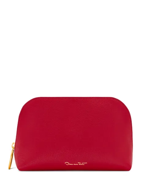 Oscar de la Renta medium zip-up makeup bag Red 00NHS008PLTCHY